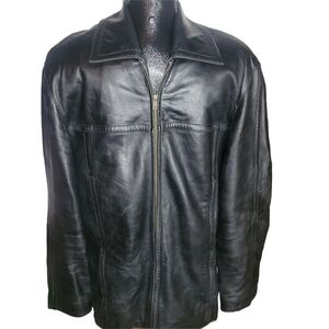 Danier Mens Black Leather Jacket M